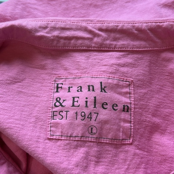 Frank and Eileen PATRICK Popover Henley Shirt Pink Lemonade HERITAGE JERSEY LNEW - Picture 5 of 9
